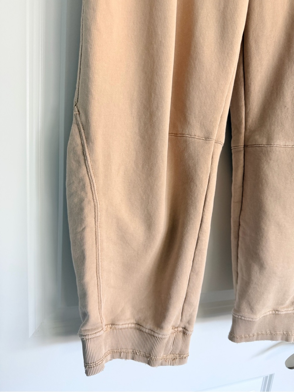 Free People Neutral Beige Women's Jogger Pants - Casual Comfort - Picture 6 of 15